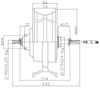 Elepedol SQ-202A / 203A 250W 350W 500W 750W Standard Fat Tire Aluminum Casting Wheel Ebike Motor 