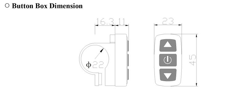 button box dimension